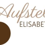 Logo „die Aufstellerin – Elisabeth Walter“ mit eleganter Schrift und drei überlappenden Kreisen in warmen Naturtönen, Symbol für Aufstellungsarbeit, Balance und ganzheitliche Begleitung.